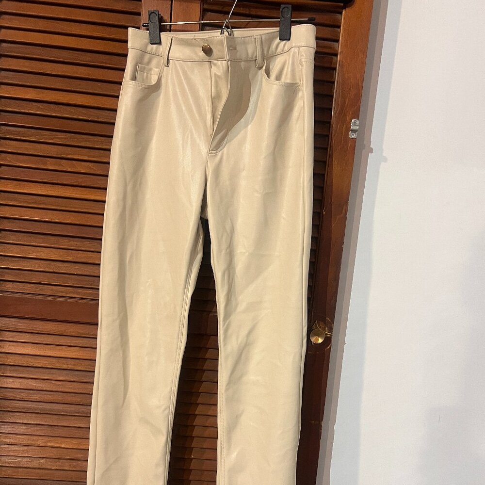 White Leather Zara Pants